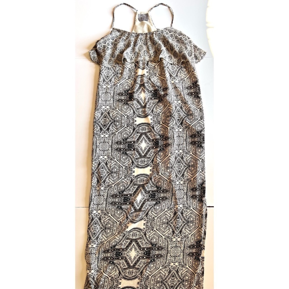 Anthropologie Vanessa Virginia Dress Talitha Tiered Beaded Maxi Sz 0 - Picture 2 of 7